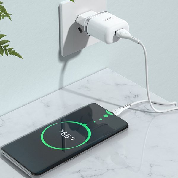 Home Charger | 18W | QC3.0 &mdash; Hoco N3 &mdash; White Ц-000071422 фото