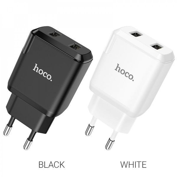 Home Charger 2.1A 2U Micro Cable (1m) Hoco N7 &mdash; White Ц-000071410 фото