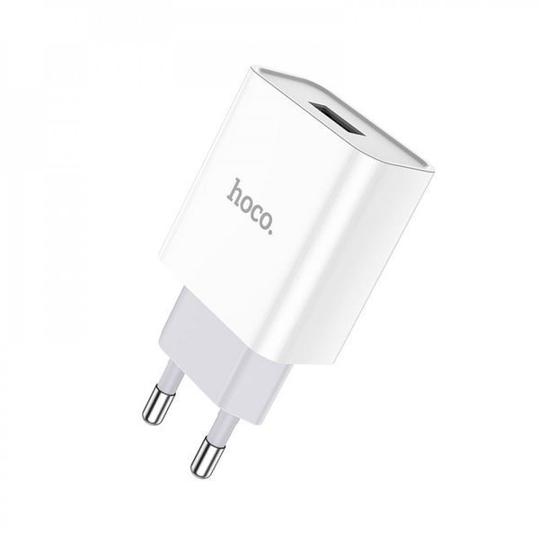 Home Charger 2.1A 1U Micro Cable (1m) Hoco C81A &mdash; White Ц-000069754 фото