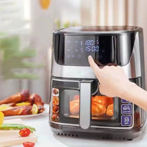 Аерофритюрка c Wi-Fi додаток Tuya Smart 12л 2тіна T.K.Line TK00273 Чорна 34118 фото