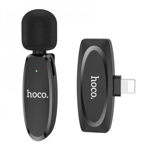 Wireless Digital Microphone Hoco L15 iP Crystal lavalier &mdash; Black Ц-000077403 фото